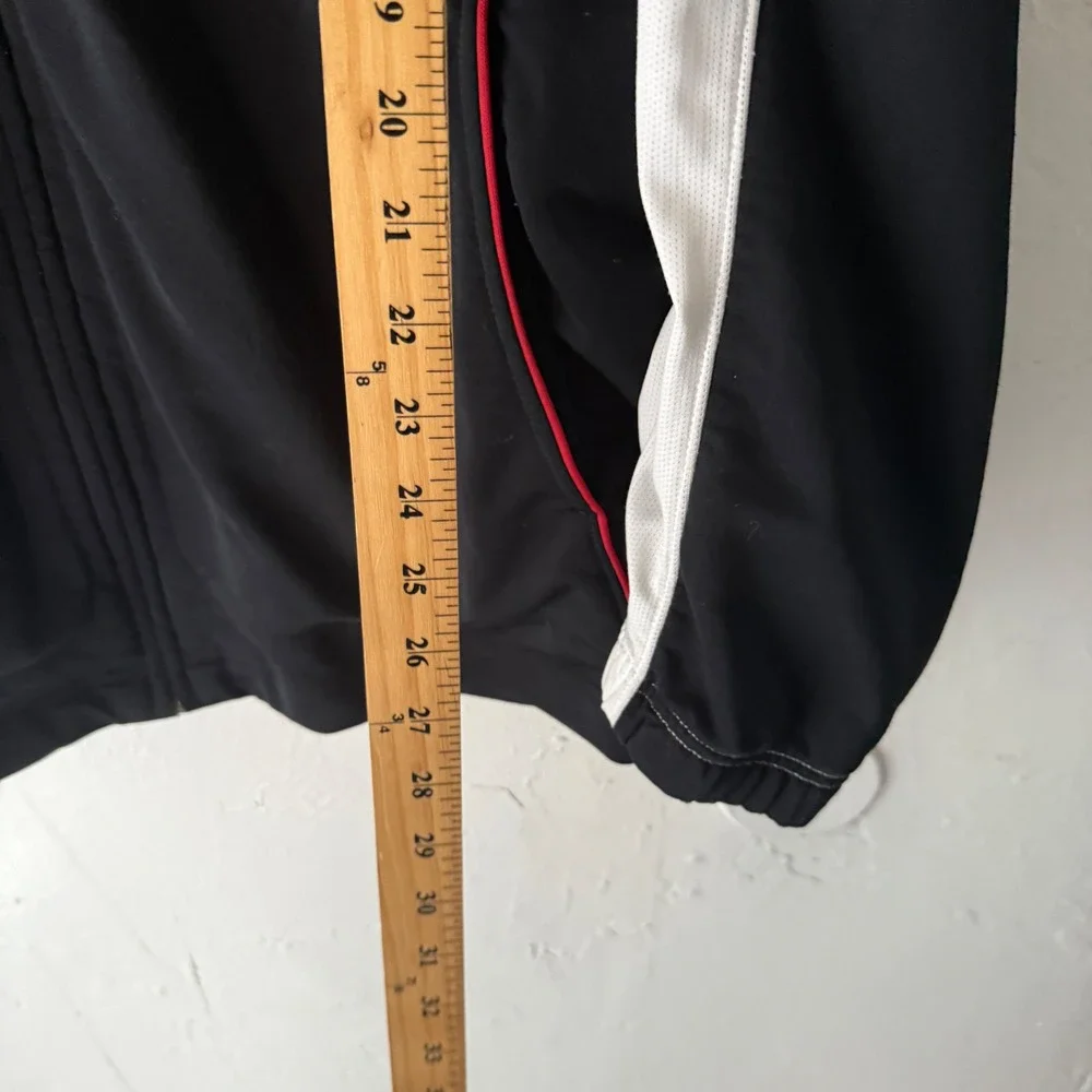 Jordan Vintage Mens Track Jacket Black‎ White Red Zip Up Athletic Full Zip  XL